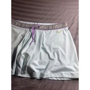 Nike Fit DRY Womens Tennis Skort Light Blue Pleated Athletic Skirt Size L 249329